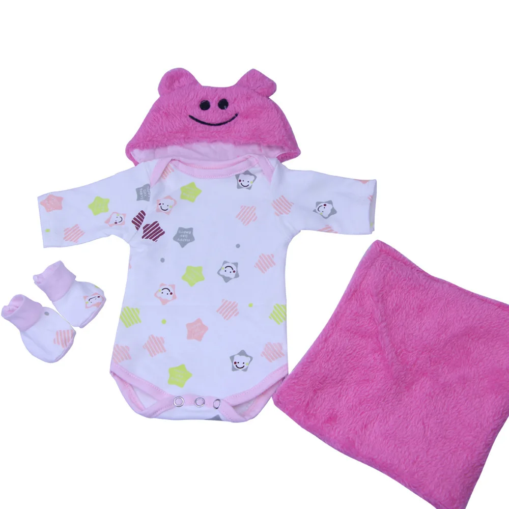 Модный Дизайн 50- 55 см Bebe Reborn силиконовая Детская кукла одежда цветной сахар милый