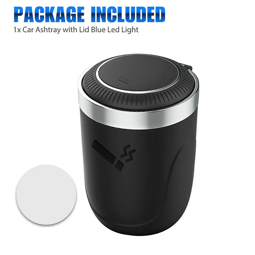 

Car Ashtra/y With Lid LED Car Lighting Ashtra/y For Cup Holders Black Portable Car Ashtra/y With Lid Design