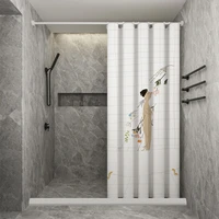 liangqiflower bath hook style home curtain waterproof shower curtainbathroom thicken mildewproof fabriccustomize any size