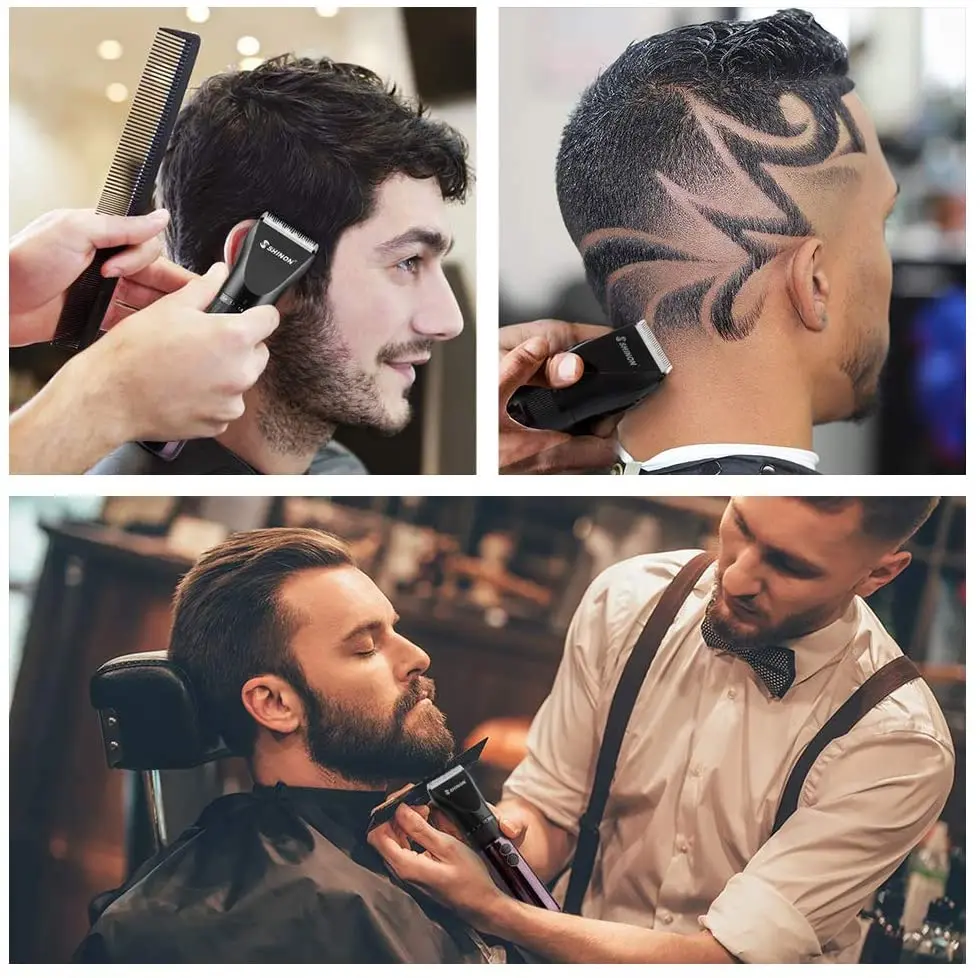 Машинка для стрижки волос Мужская с зарядной станцией керамическим лезвием 2020 мА