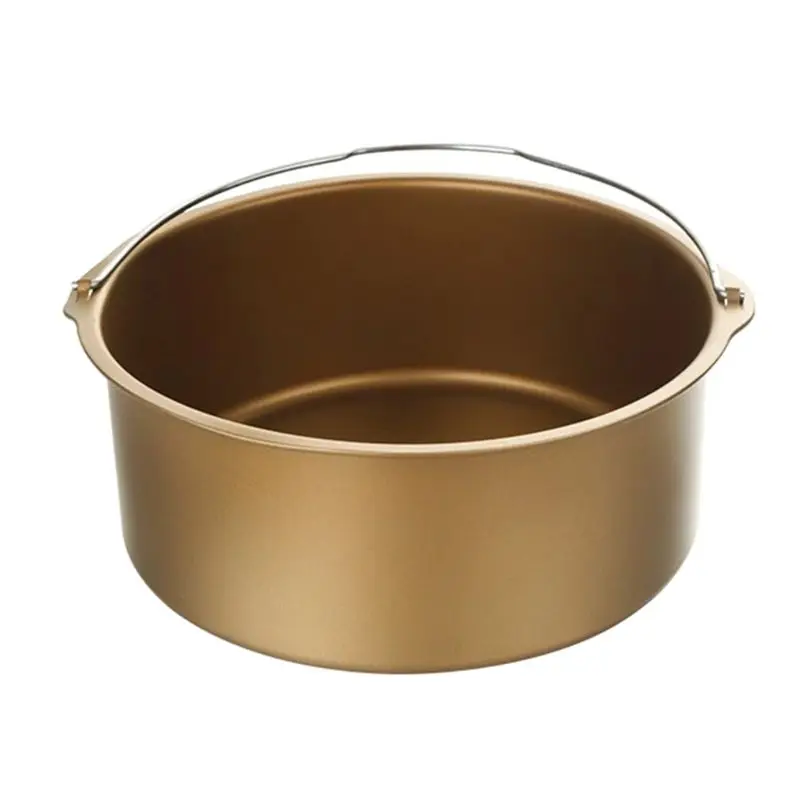 

6/7/8 Inch Non Stick Air Fryer Cake Mold Barrel Baking Pan Tray Frying Basket