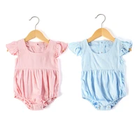 summer newborn baby girl clothes infant linen fabric toddler rompers playsuits baby bodysuits