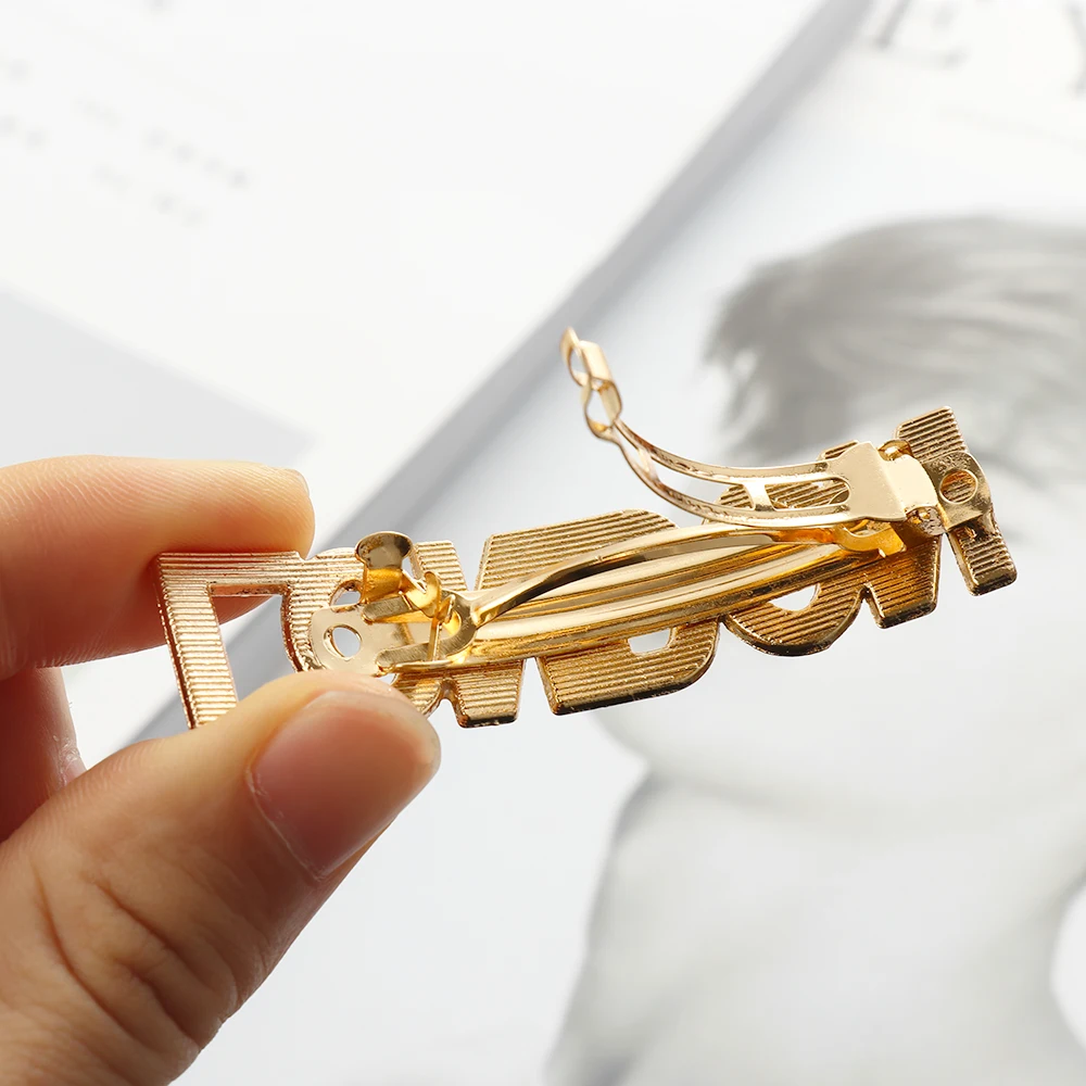 Новая мода жемчужные заколки для волос буквы с кристаллами шпилька Нью Йорк