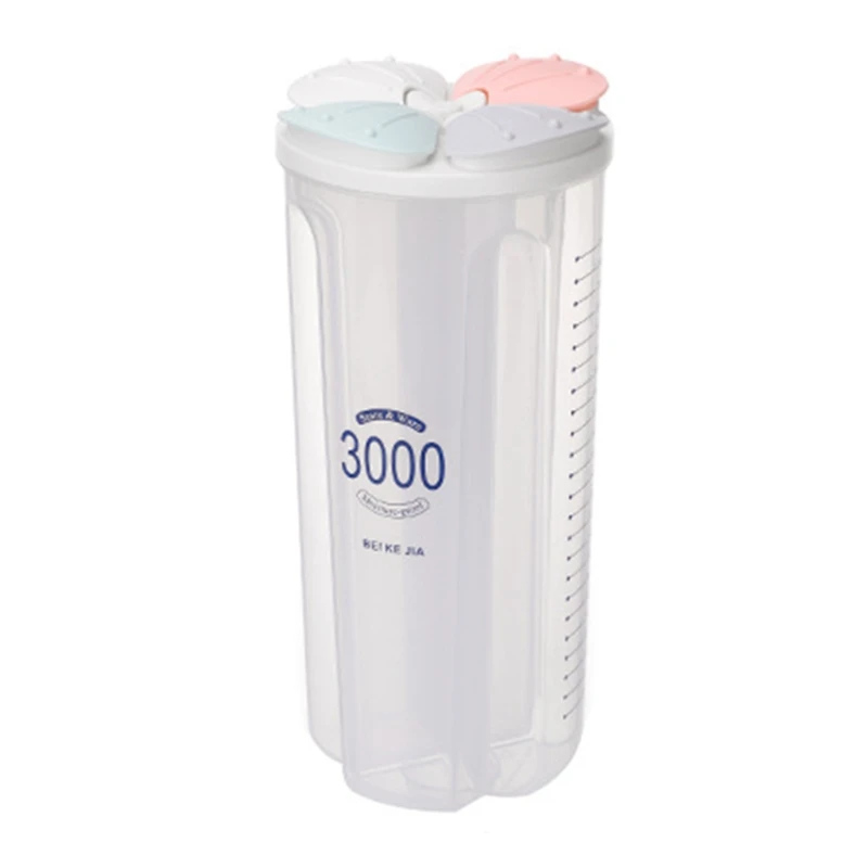 

Plastic Jar with Lids Clear Airtight Storage Jars for Food Flour Oat Home Kitchen Travel Food Grade Storage Container