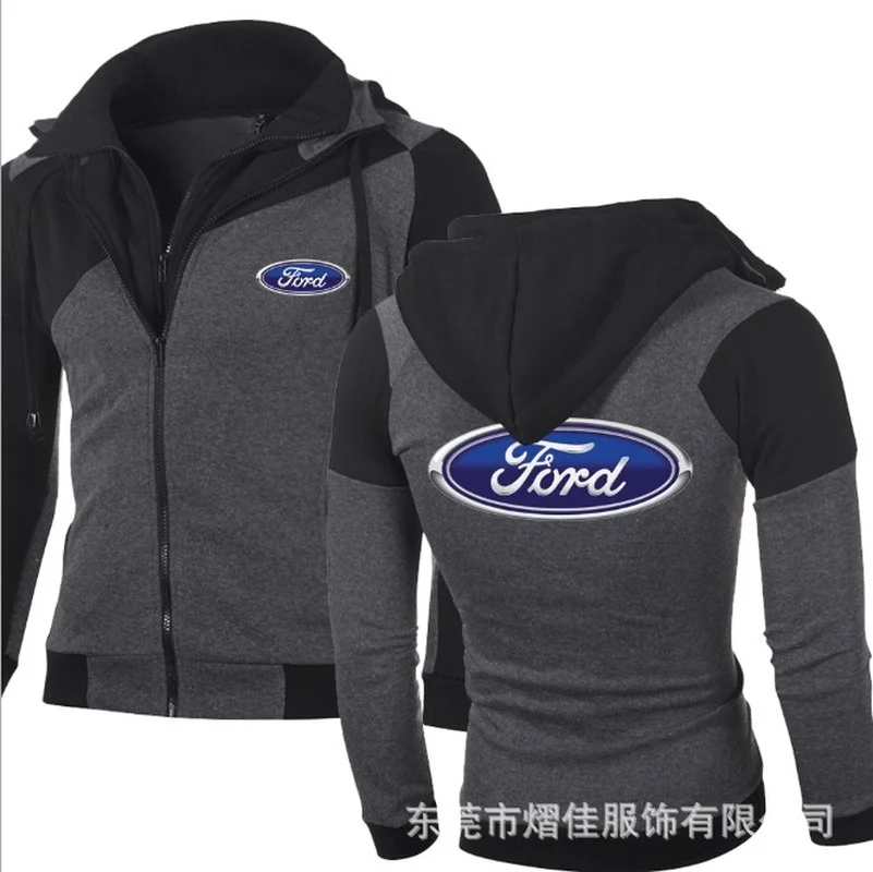 

2021 NEW Autumn Fashion for FORD Sweatshirt Casual Jacket Double Zipper Hoodie Cotton Cosplay Sweatshirts