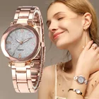 Часы женские кварцевые классические, модные наручные металлические, с кристаллами