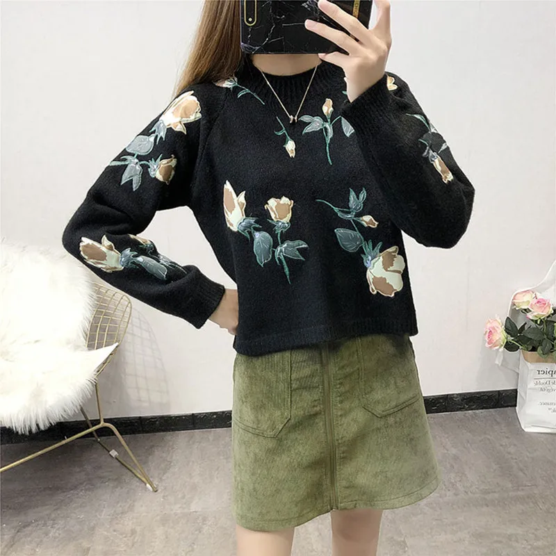 Свитер MUMUZI Женский Осень-зима 2018 короткий вязаный женский свитер и пуловер