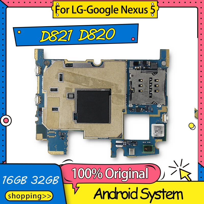 Материнская плата для LG Google Nexus 5 D821 D820 оригинальная материнская с системой