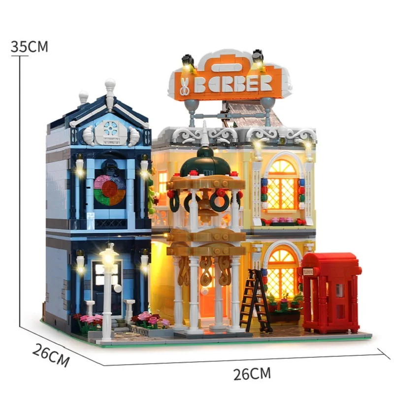 Конструктор Street View California ресторан маленький город парикмахерский магазин