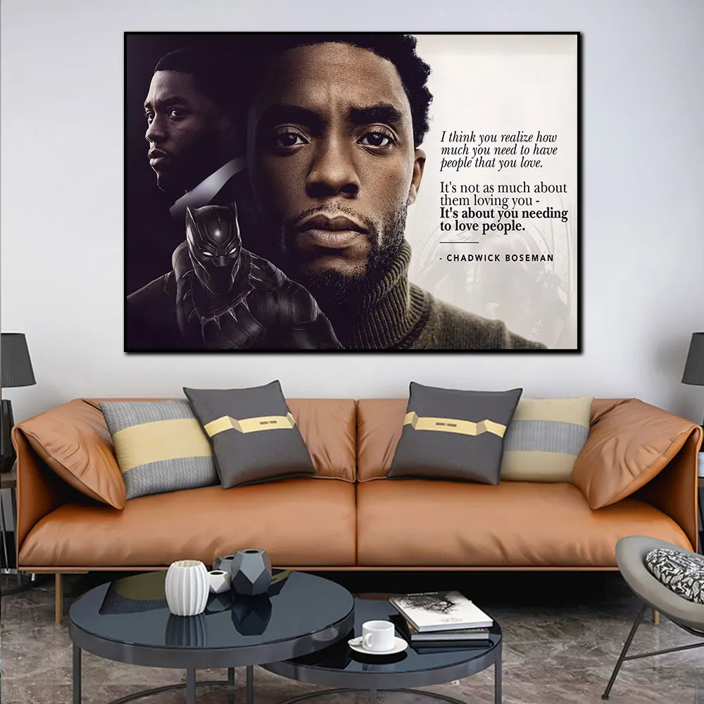 

Marvel Movie Black Panther Canvas Painting Inspirational Motivational Poster Print Wall Art Picture For Living Room Home Decor
