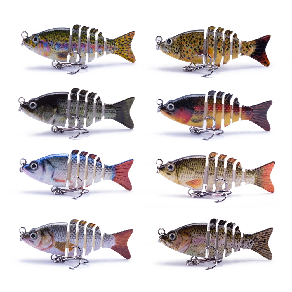 5 см/2 г мини Мульти соединенная Swimbait рыболовная приманка набор 6 сегментов Гибкая