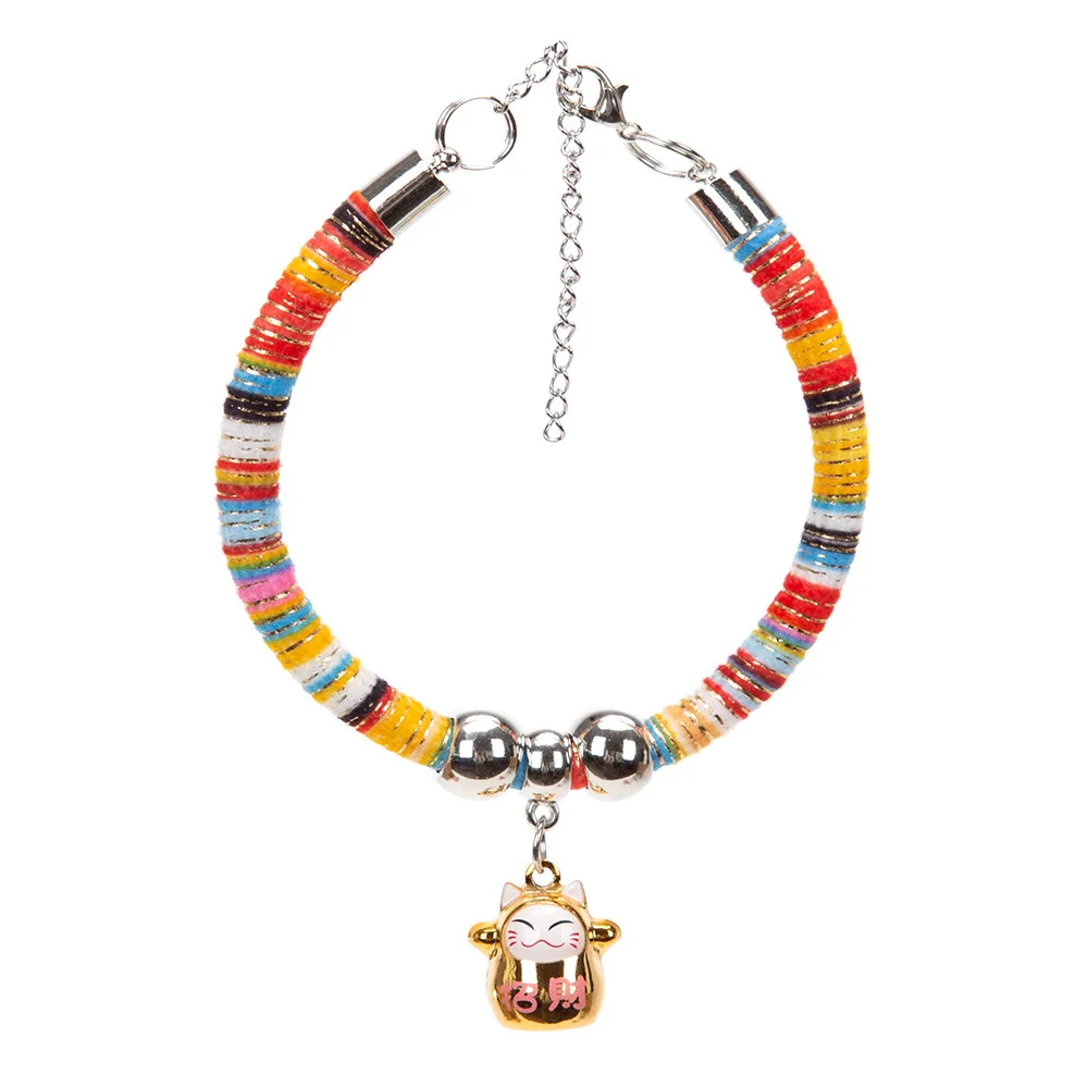 Творческий Тканый Ожерелье с котенком регулируемый собачий ошейник для домашних