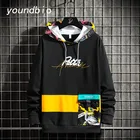 Мужская толстовка с капюшоном, свободная хлопковая толстовка с капюшоном, джемпер с длинным рукавом и принтом, Повседневная модная уличная одежда ZT8506