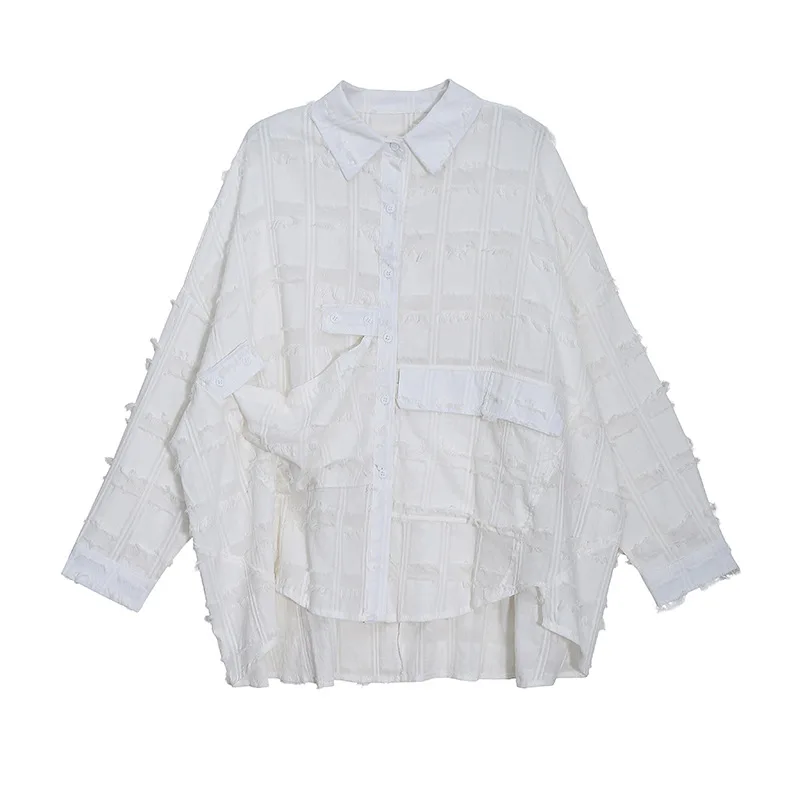 

SuperAen белые рубашки осень 2021 нового размера плюс женская модная блузка свободного покроя