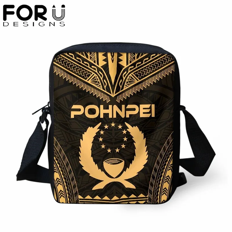

FORUDESIGNS Women's Shoulder Bag New Fashion Designer Pohnpei Polynesian Tribal Print Pocket Crossbody Messenger Bags for Women