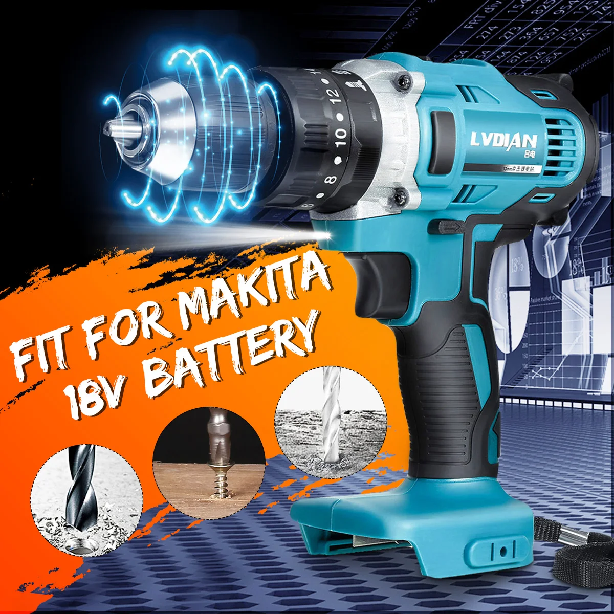 3 в 1 электрическая Ударная дрель 2 Скорость Аккумуляторная 13 мм отвертка литий