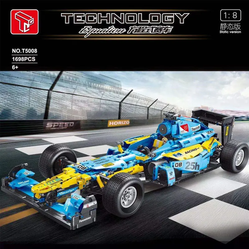 

T5008 высокотехнологичный суперкар, гоночная модель 1:8, автомобиль F1, GTE Sports, строительные блоки для автомобилей, 1698 шт.
