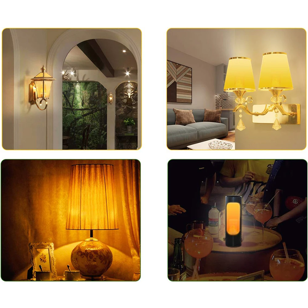 2 Вт 3 5 Светодиодный лампа пламени пламя светодиодный мерцающий лампы Эффект