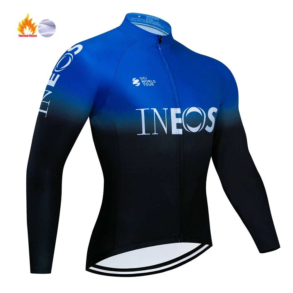 Cycling Jersey INEOS велосипедная команда Джерси 19D набор велосипедных штанов одежда для мужчин зимняя полярная термальная профессиональная велосипедная майка - Цвет: Cycling Jersey