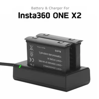new 1700mah battery pack for insta360 one x2 rechargeable lithium camera battery insta 360 x2 fast charge hub accessories