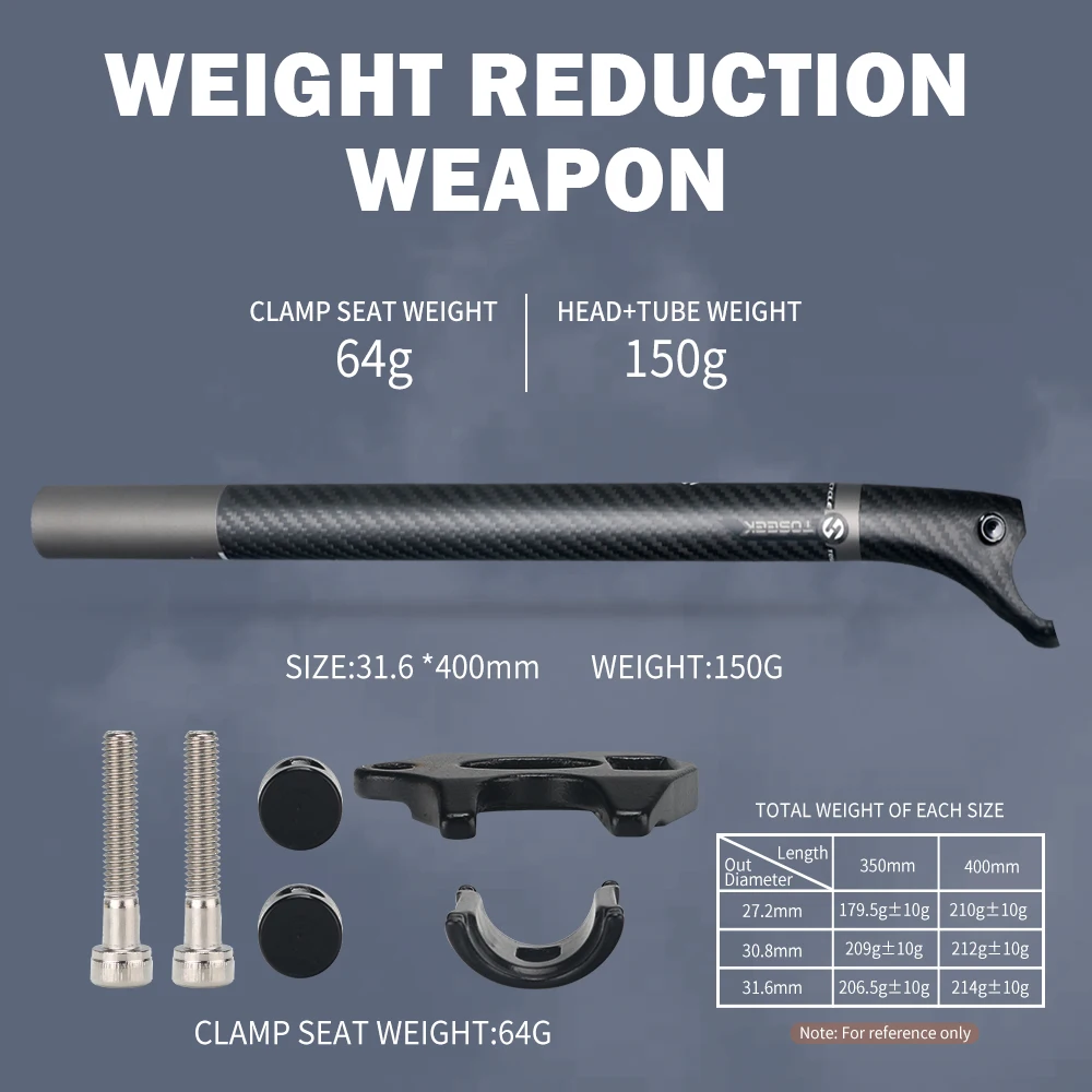 TOSEEK Seatpost carbon 3K Weave Matt Offset 20mm Seat post 27.2/30.8/31.6 Mtb Telescopic dropper | Спорт и развлечения