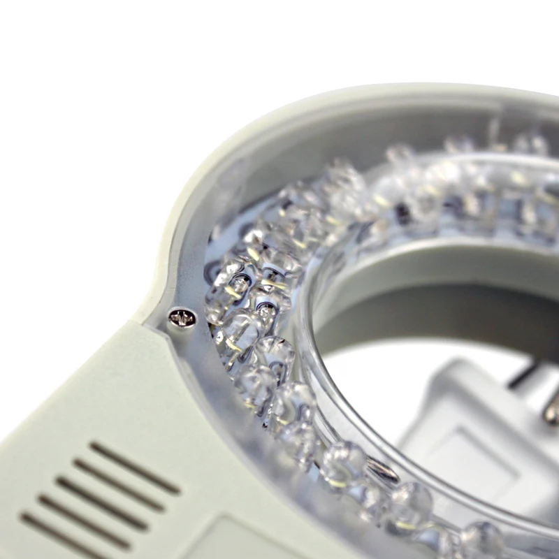 100 в 220 В Регулируемый МИКРОСКОП СВЕТОДИОДНЫЙ кольцевой светильник осветитель 0