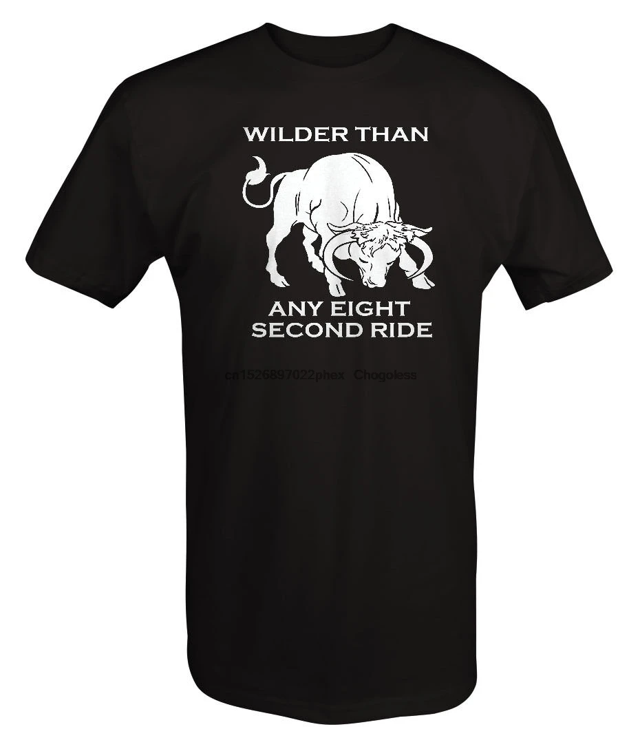 Футболка диким чем любые 8 Второй ездить быка мустанга для верховой езды
