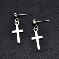 women cross earrings fashion punk cross pendant cartilage drop dangle earrings jewelry aretes de mujer modernos 2021 wholesale