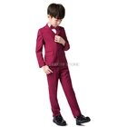 Блейзер для детей на день рождения, пиджак, жилет, штаны, галстук, платье для смокинга, цветочный костюм для мальчиков, официальный костюм на свадьбу, костюм ведущего джентльмена