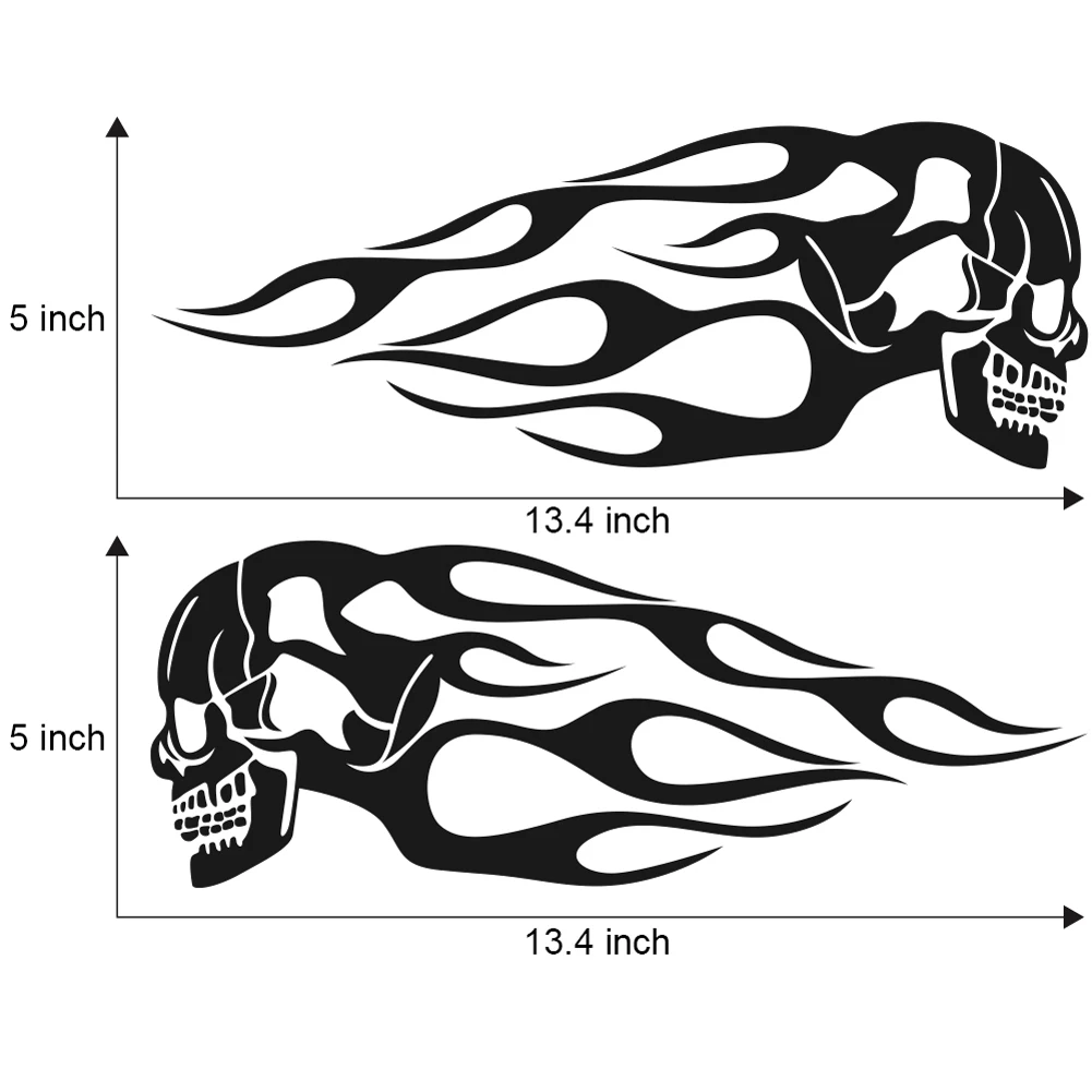 

Car Motorcycle Gas Fuel Tank Pad Sticker Decals Motorbike Devil Skull Logo Protector Fuel Racing Accessories Universal Fit