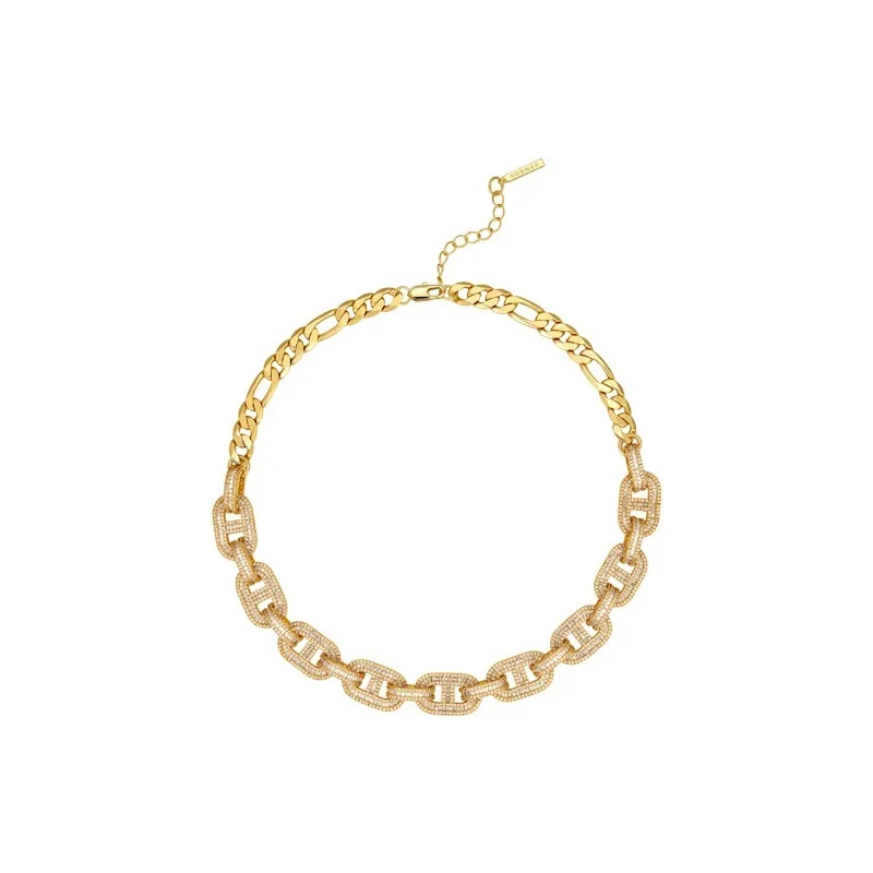 ?? タイムレス不思議見事なジルコニア豚鼻ステートメントネックレス女性宝飾デザイナートップファンシーインbontique滑走路レア3465