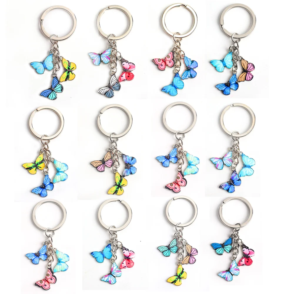 

Ins Hot Butterfly Key Chains For Women Girls Elegant Trendy Colorful Butterfly Keychain Charms Key Chain Fashion Jewelry Gifts