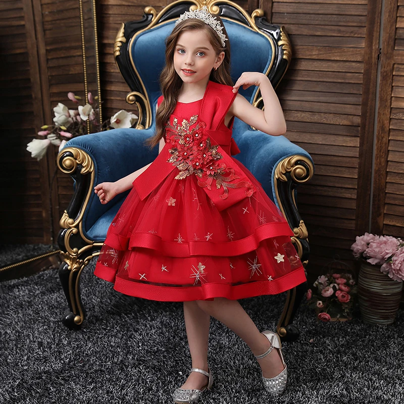 Girls Dress Elegant New Year Princess Children Party Dress Wedding Gown Kids Dresses for Girls Birthday Party Dress Vestido Wear