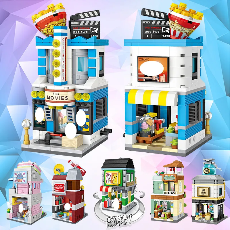 LOZ Architecture 3D Мини уличный магазин блоки обучающая игрушка Loz Кирпичи Строительные