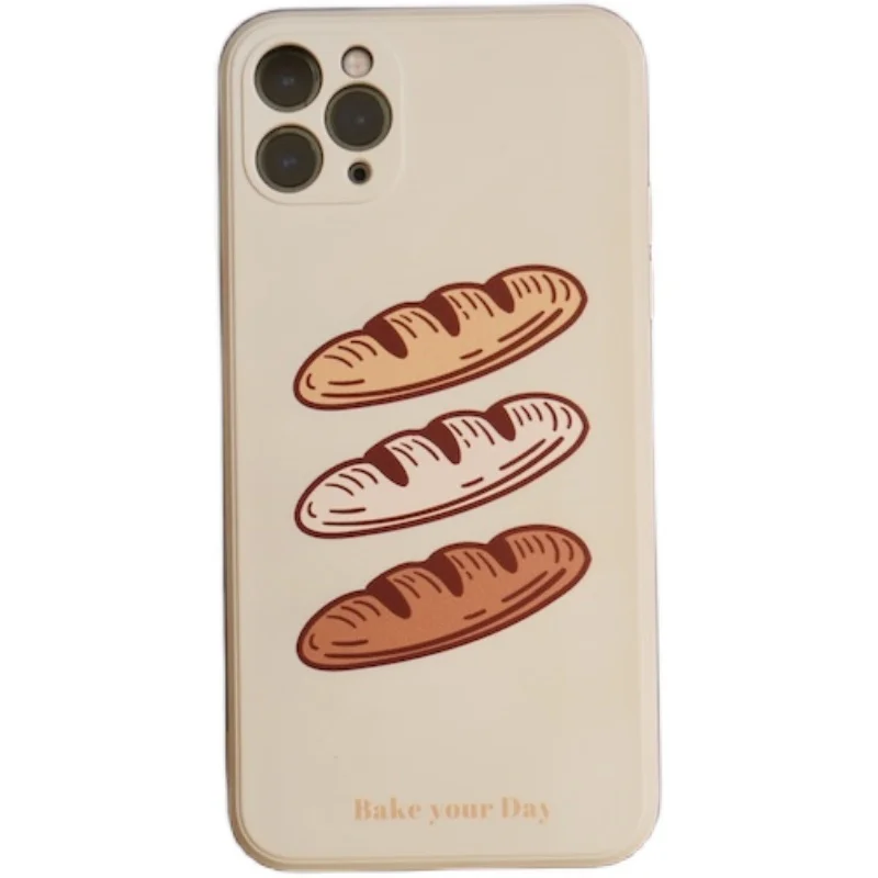 

Baguette Case for iPhone 11 12 XR/XS 7/8 Cartoon Pattern Mobile phone Case New Silicone Case Soft Shell for iPhone 7 8 Plus