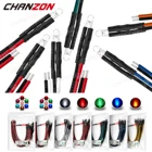 20 шт., 3 мм, 12 В, Предварительно смонтированные светодиоды, мигающие белые, красные, зеленые, синие, желтые регулятор скорости 