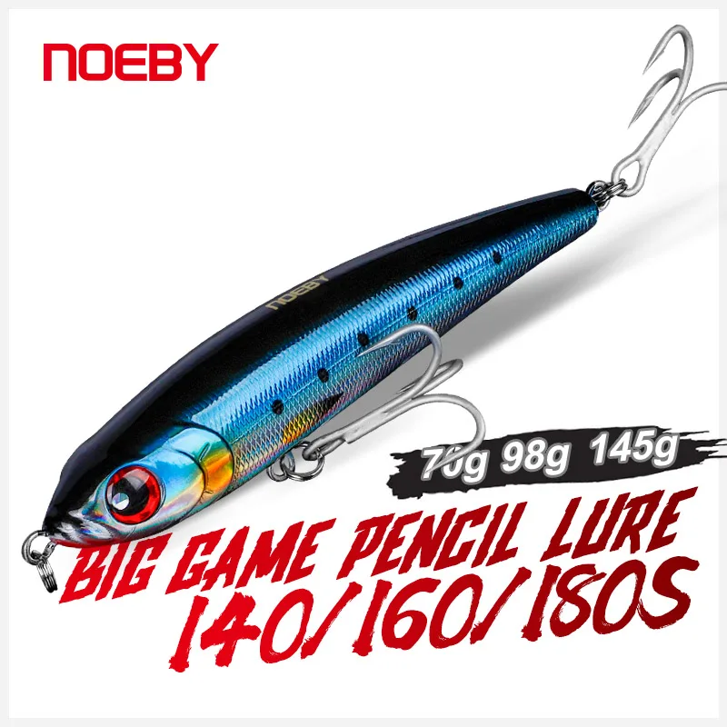 

Noeby приманка-карандаш 140 мм/70 г 160 мм/98 г 180 мм/145 г, Тонущая скользящая приманка, рыболовные приманки, искусственная рыба, воблер