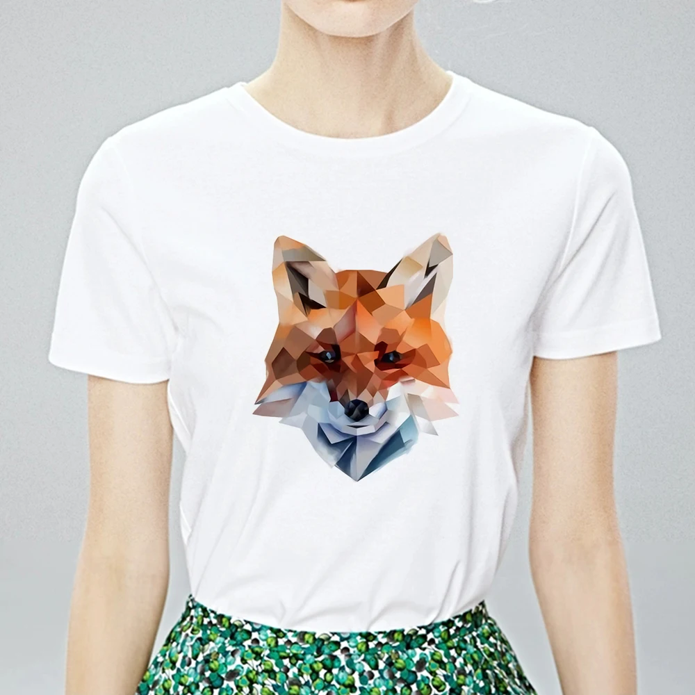 

Oversize Daily High Cold Fox Female Animal Tshirt Harajuku Casual Graphic Vogue Summer T-shirt Vintage Cheap Loose T shirt