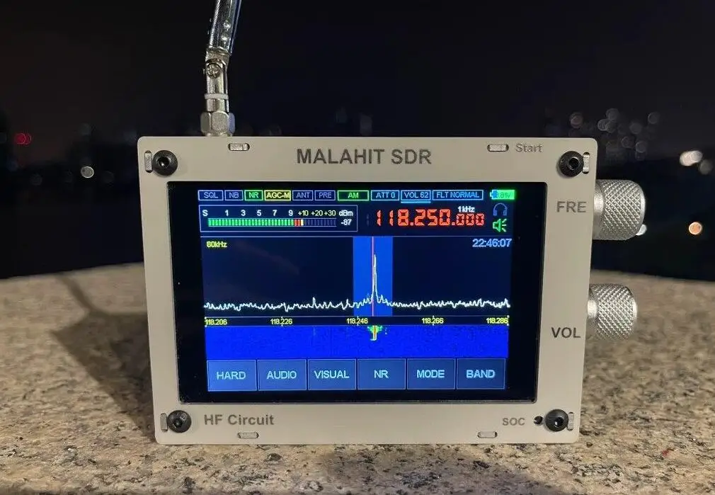 1 10d Hifi аудио 50 кгц-2 ГГц MALAHIT SDR DSP приемник радио AM/SSB/NFM/WFM с динамиком 3 5 &quotэкран |