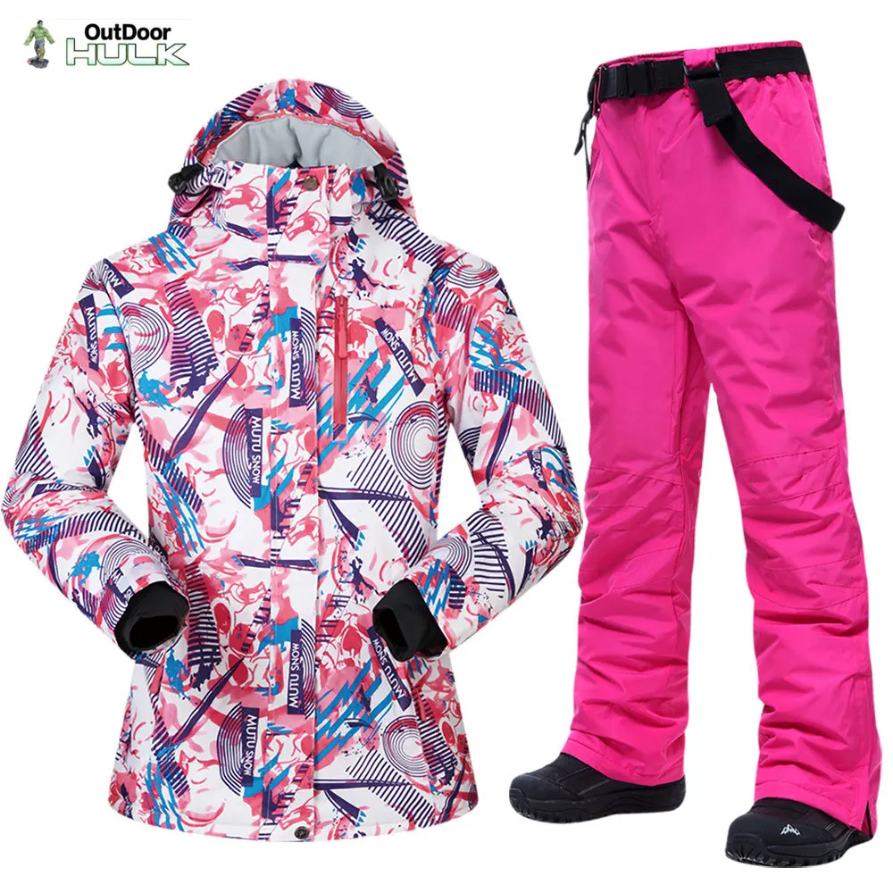 

Лыжные костюмы, женский зимний комбинезон, женская одежда для катания на лыжах и сноуборде, ветрозащитные водонепроницаемые уличные лыжные...
