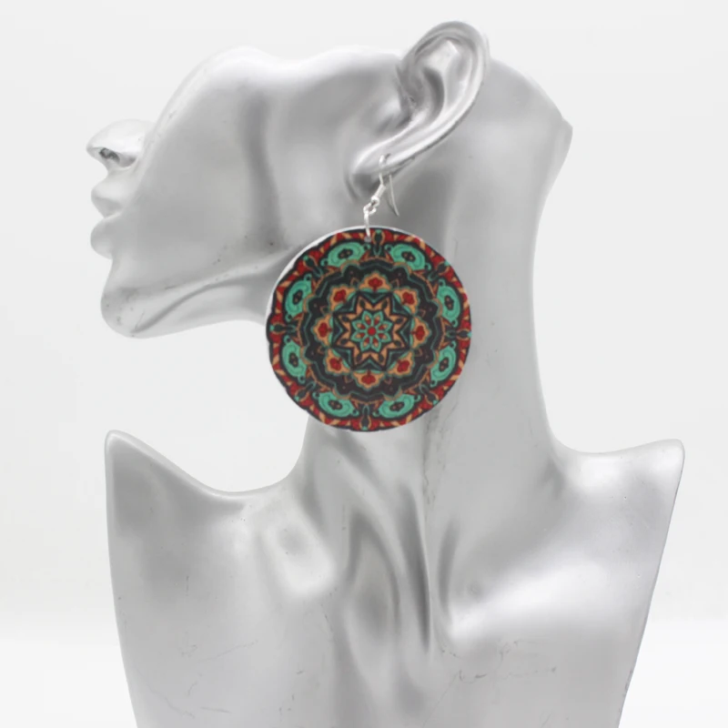 Деревянные серьги-подвески в этническом стиле | Украшения и аксессуары