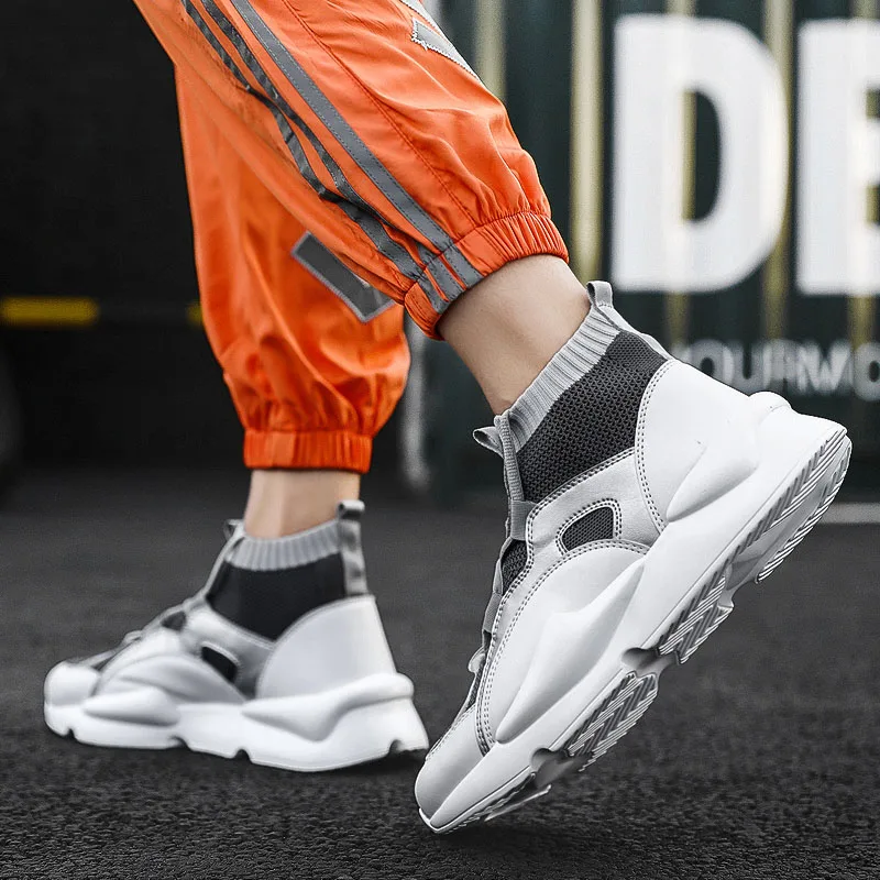 Женские и мужские кроссовки увеличивающие рост для бега мужчин осень 2019