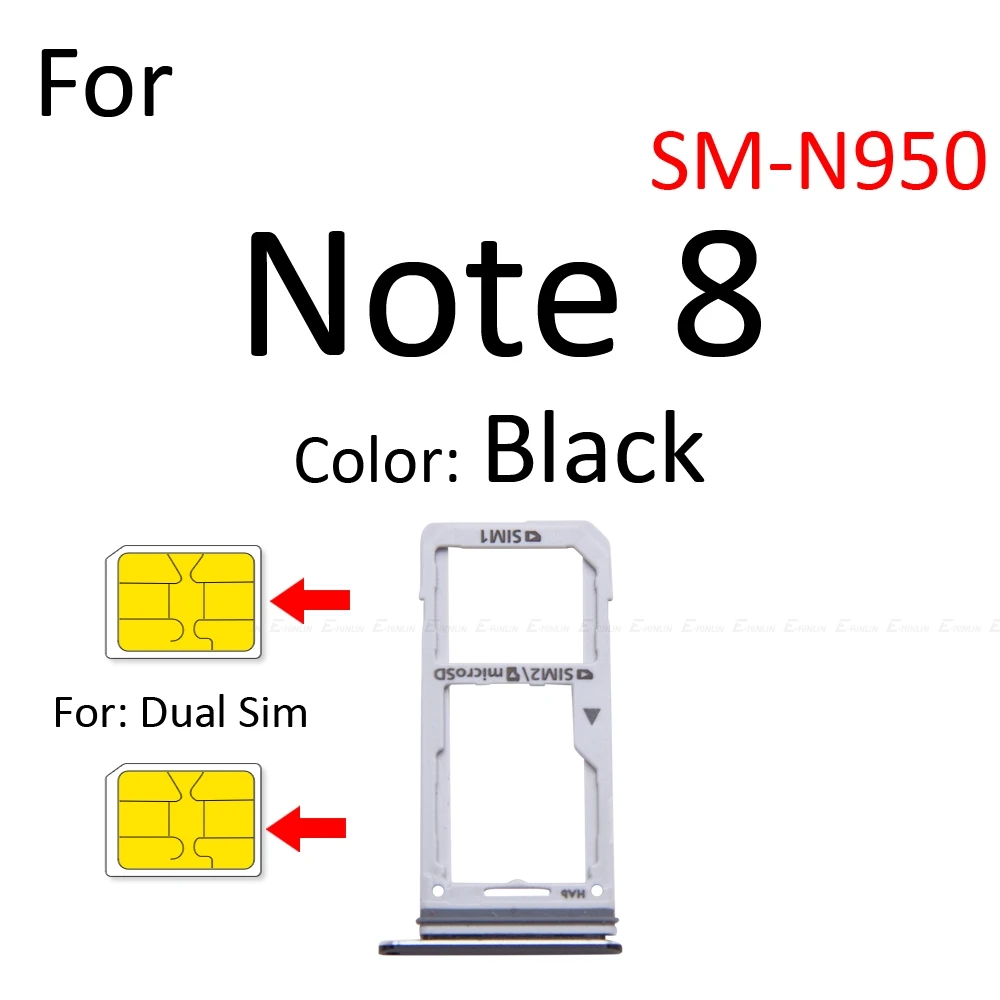 Держатель лоток для гнезда Sim карты контейнер с адаптером Micro SD Samsung Galaxy Note 9 8 N960