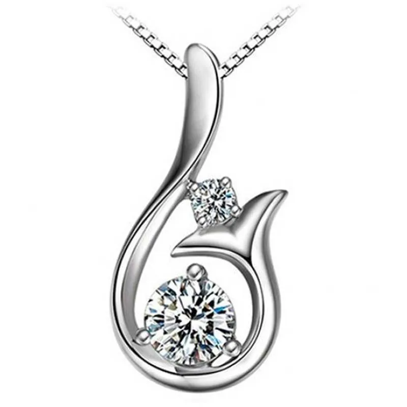 Женская подвеска с подвеской русалка стразы блестящий кулон ожерелье до