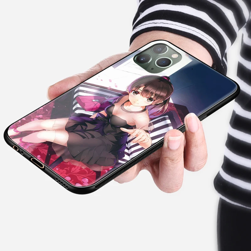 Kato Megumi Saekano аниме закаленное стекло Мягкий силиконовый чехол для телефона iPhone 6s 7 8