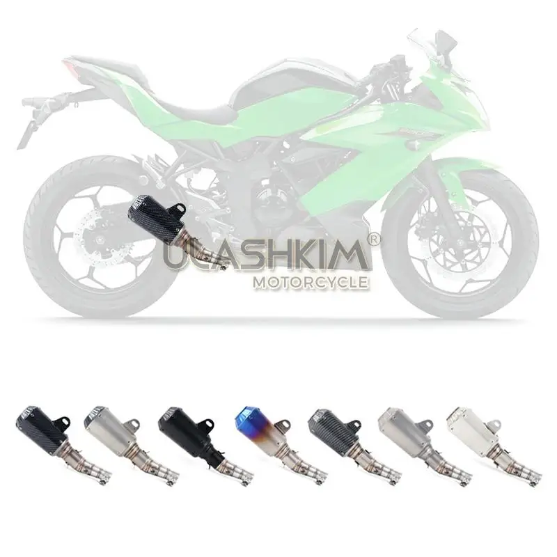 Мотоцикл глушитель полная система средняя труба без шнуровки для Kawasaki Z250 2008 2015
