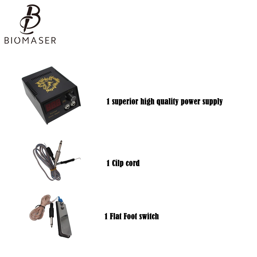 Biomaser K2-13, Полный комплект татуировки для начинающих, стартовые комплекты для татуировки, 2 роторных тату-машинки, пистолеты, 20 чернил, комплекты, иглы питания