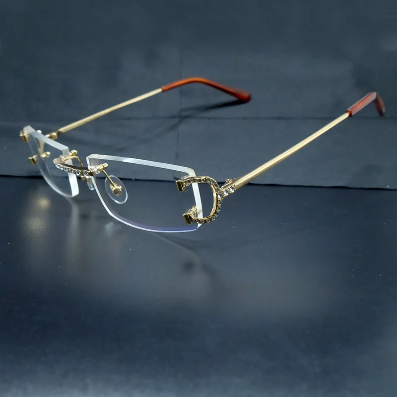 2020 солнцезащитные очки мужские и женские без оправы прибытие Стразы Carter