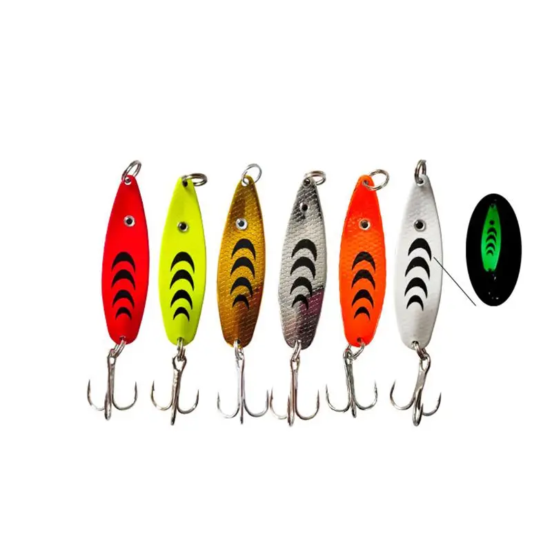 

3pcs/lot Freshwater 6.5g Metal Spoon VIB Lures Strong Vivid Vibrations Lure Oblique Cut Silver Luminous Orange Red Green Sequins