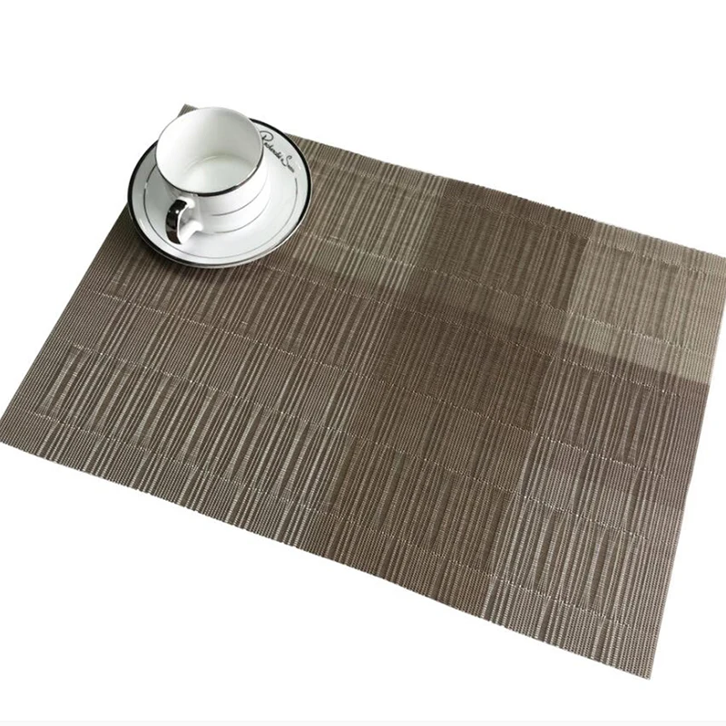 Моющиеся бамбуково-рисуночная ПВХ салфетки для обеденного стола Коврик Non-slip